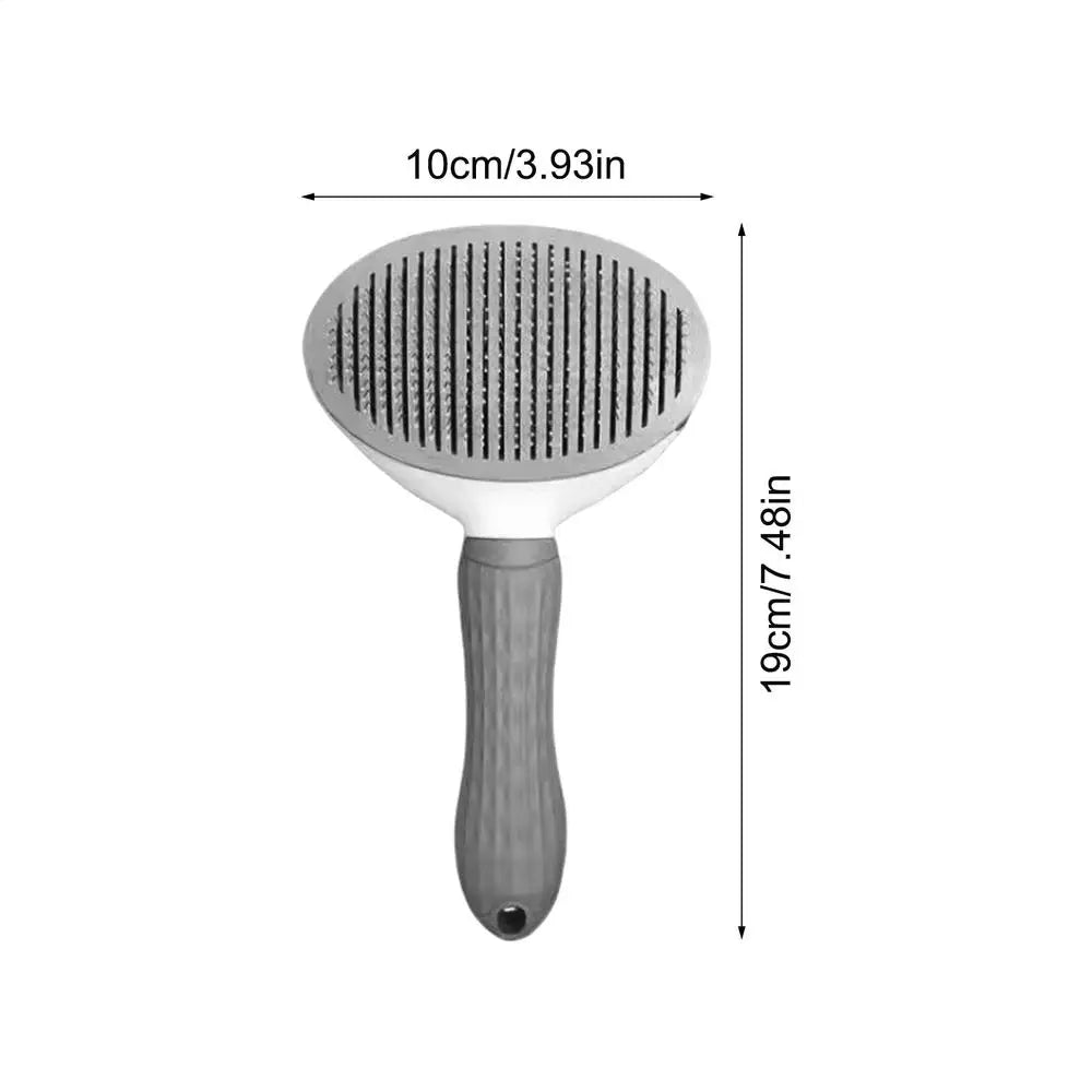 Cat Hair Cleaning Dematting Brush Comb Dog Hair Removal Brush Cat Slicker Brush Cat Grooming Brush Dog Comb with Release Button