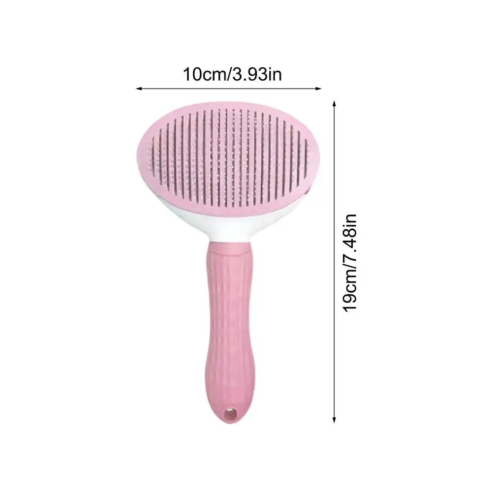 Cat Hair Cleaning Dematting Brush Comb Dog Hair Removal Brush Cat Slicker Brush Cat Grooming Brush Dog Comb with Release Button
