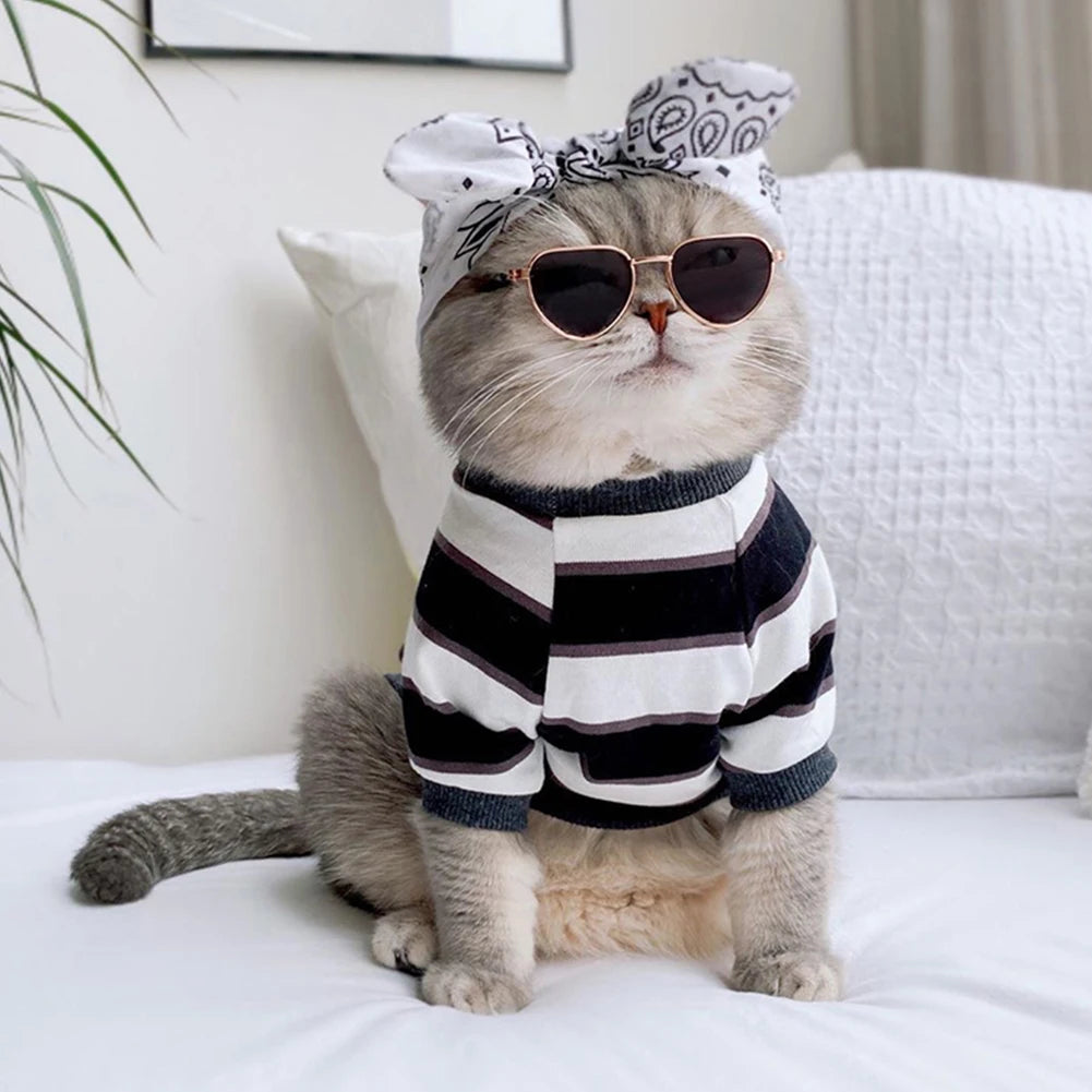 Dog Sunglasses Cat Pet Products Lovely Vintage Round Reflection Eye Wear Glasses For Small Dog Cat Pet Photos Props Accessories