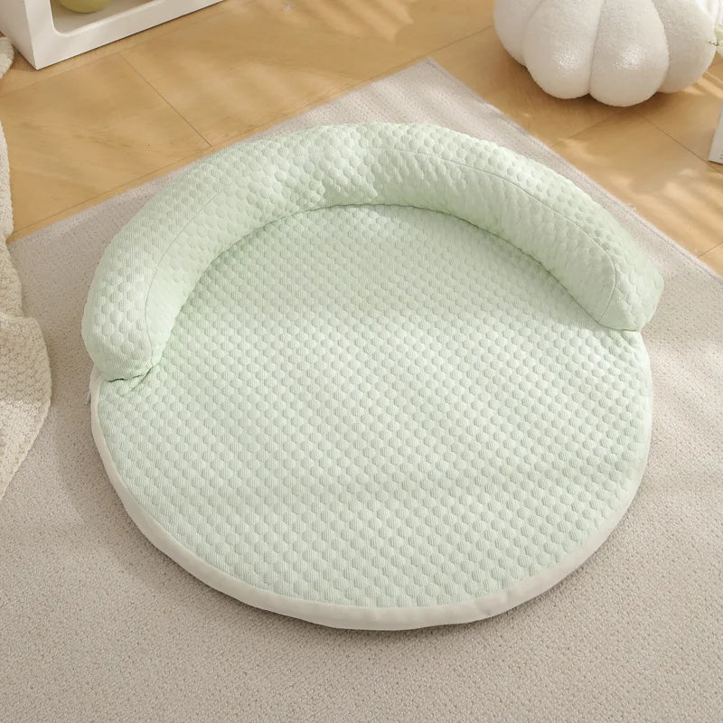 New Product Summer Pet Cool Pad Dog Kennel Summer Iced Bean Breathable Cool Pet Mat Round Cat Cushion Dog Bed