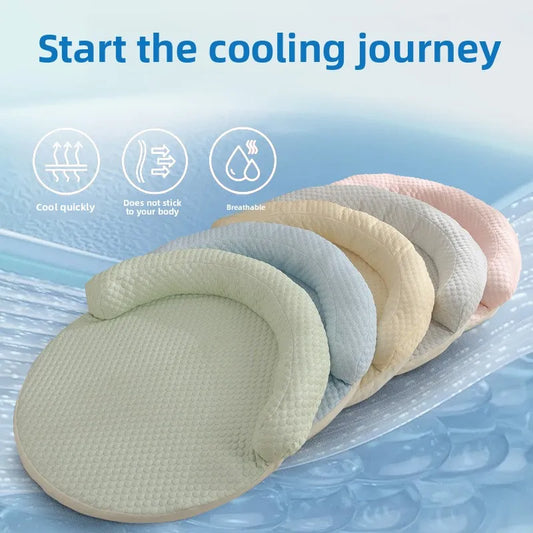 New Product Summer Pet Cool Pad Dog Kennel Summer Iced Bean Breathable Cool Pet Mat Round Cat Cushion Dog Bed