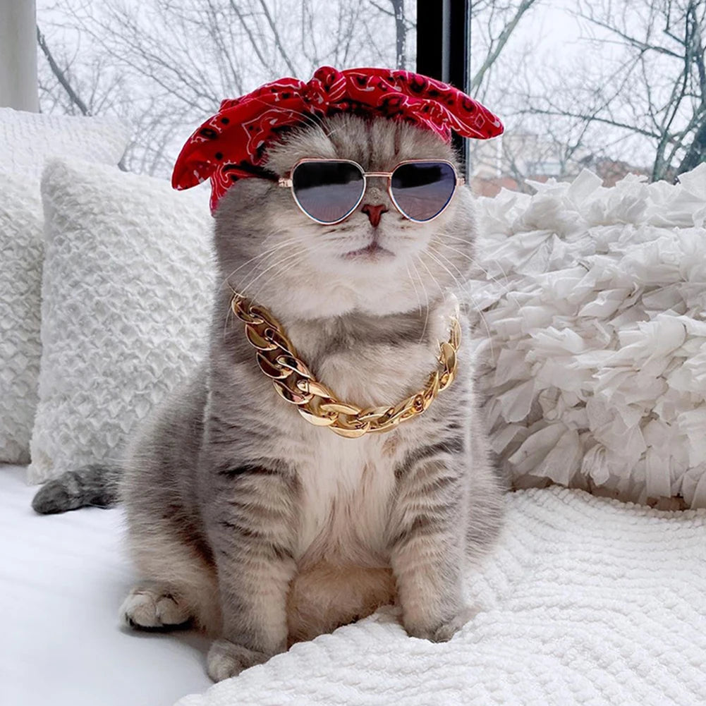 Dog Sunglasses Cat Pet Products Lovely Vintage Round Reflection Eye Wear Glasses For Small Dog Cat Pet Photos Props Accessories