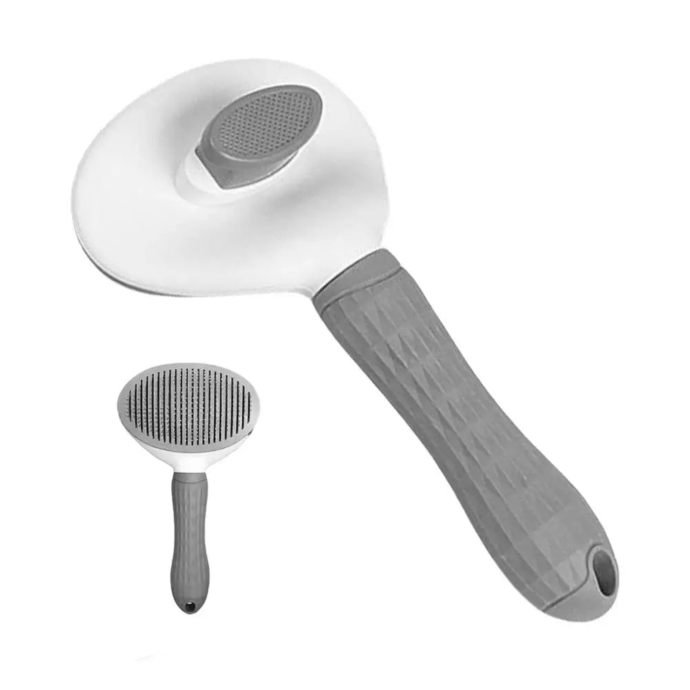 Cat Hair Cleaning Dematting Brush Comb Dog Hair Removal Brush Cat Slicker Brush Cat Grooming Brush Dog Comb with Release Button
