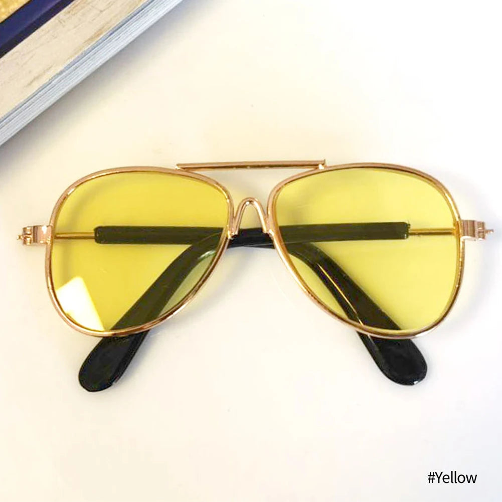 Dog Sunglasses Cat Pet Products Lovely Vintage Round Reflection Eye Wear Glasses For Small Dog Cat Pet Photos Props Accessories