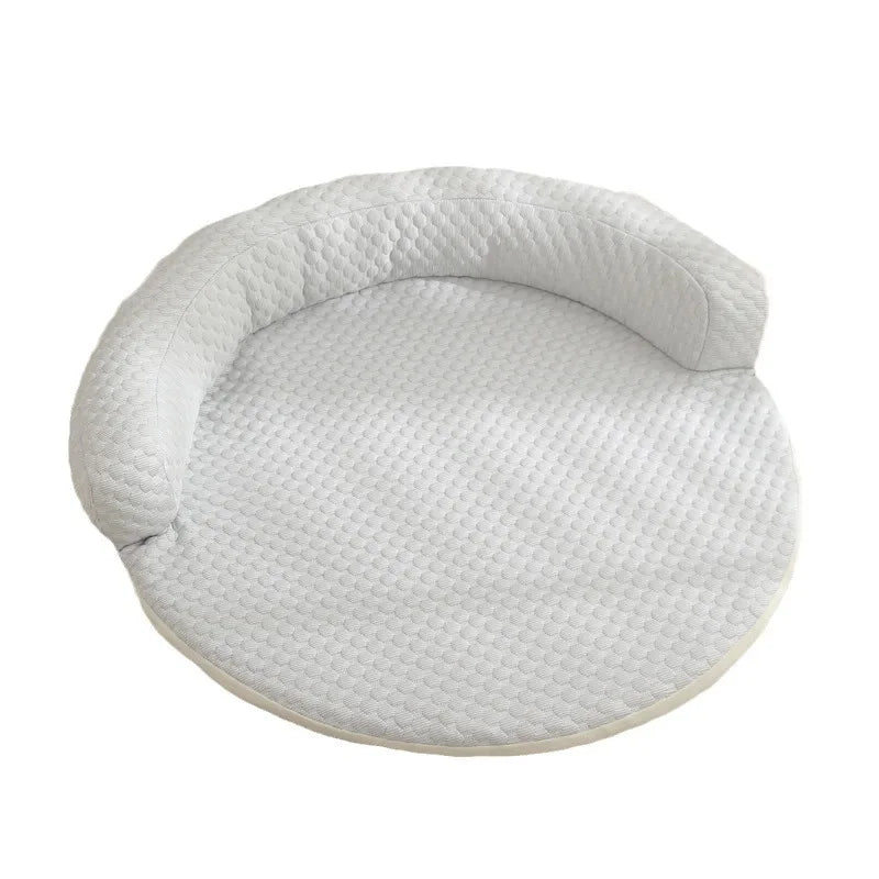 New Product Summer Pet Cool Pad Dog Kennel Summer Iced Bean Breathable Cool Pet Mat Round Cat Cushion Dog Bed