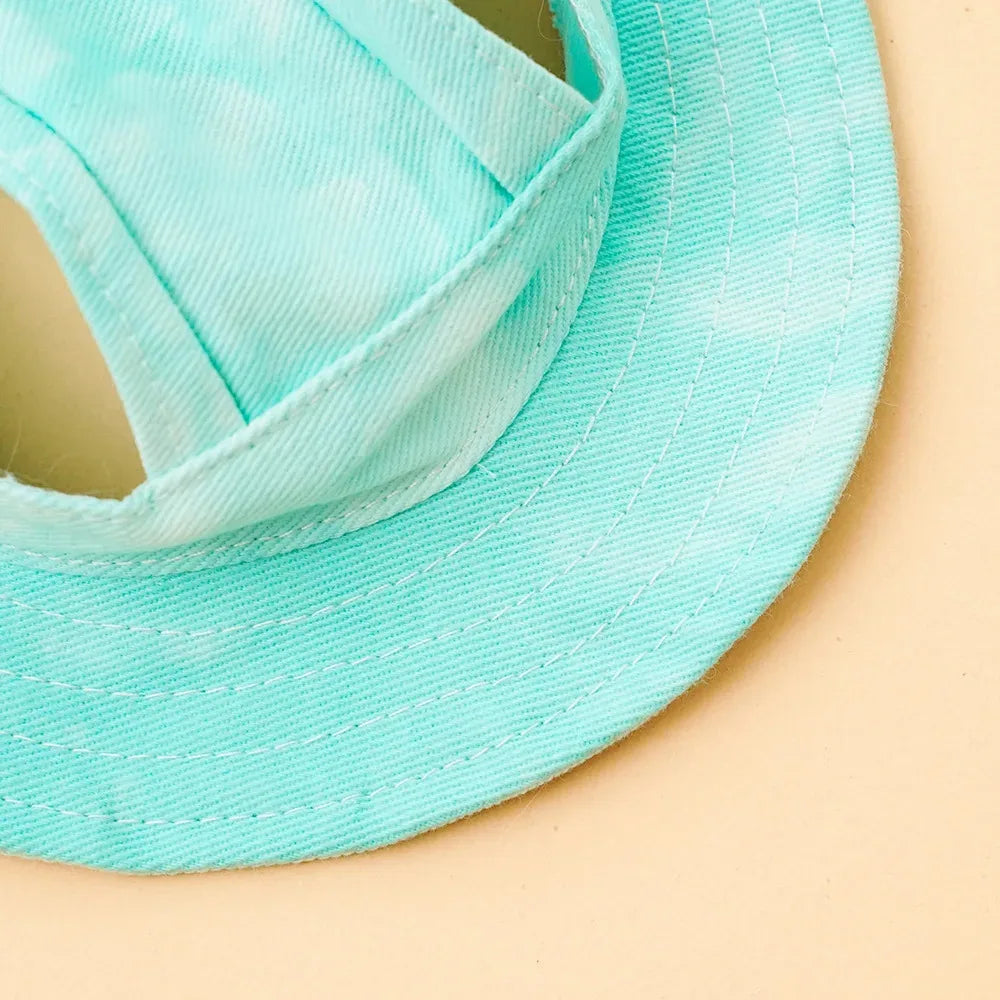 Pet Sunhat Adjustable Rope Buckle Breathable Cat Bucket Hat with Open Ears Summer Pet Outdoor Supplies