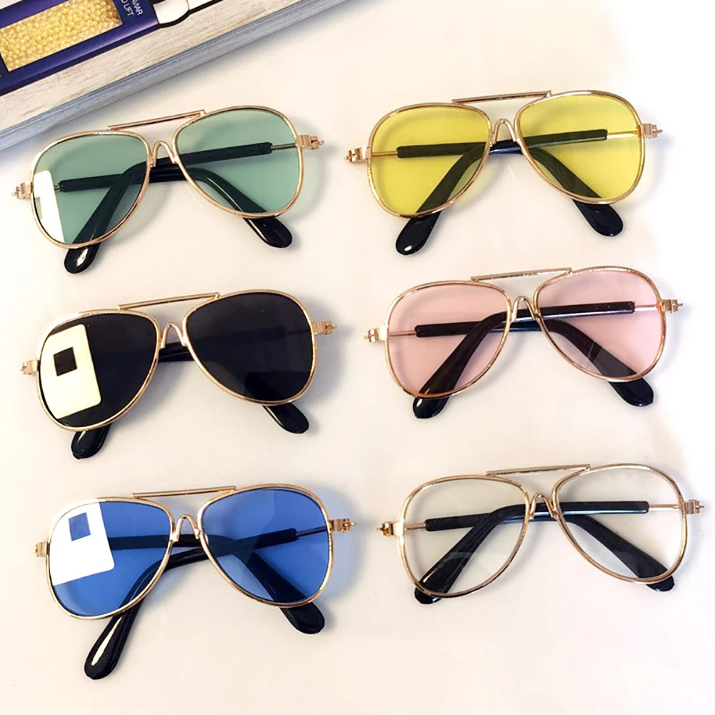 Dog Sunglasses Cat Pet Products Lovely Vintage Round Reflection Eye Wear Glasses For Small Dog Cat Pet Photos Props Accessories