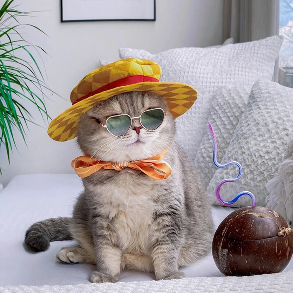 Dog Sunglasses Cat Pet Products Lovely Vintage Round Reflection Eye Wear Glasses For Small Dog Cat Pet Photos Props Accessories
