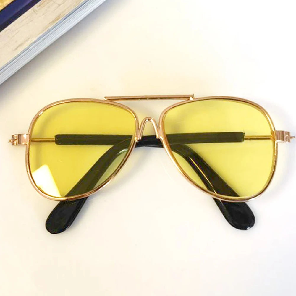 Dog Sunglasses Cat Pet Products Lovely Vintage Round Reflection Eye Wear Glasses For Small Dog Cat Pet Photos Props Accessories